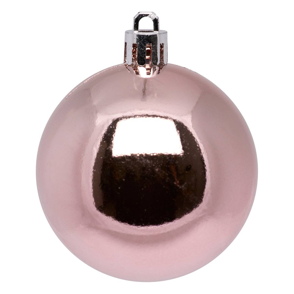 Lot de 25 boules de Noël D.6 cm JOKLI rose, ATMOSPHERA