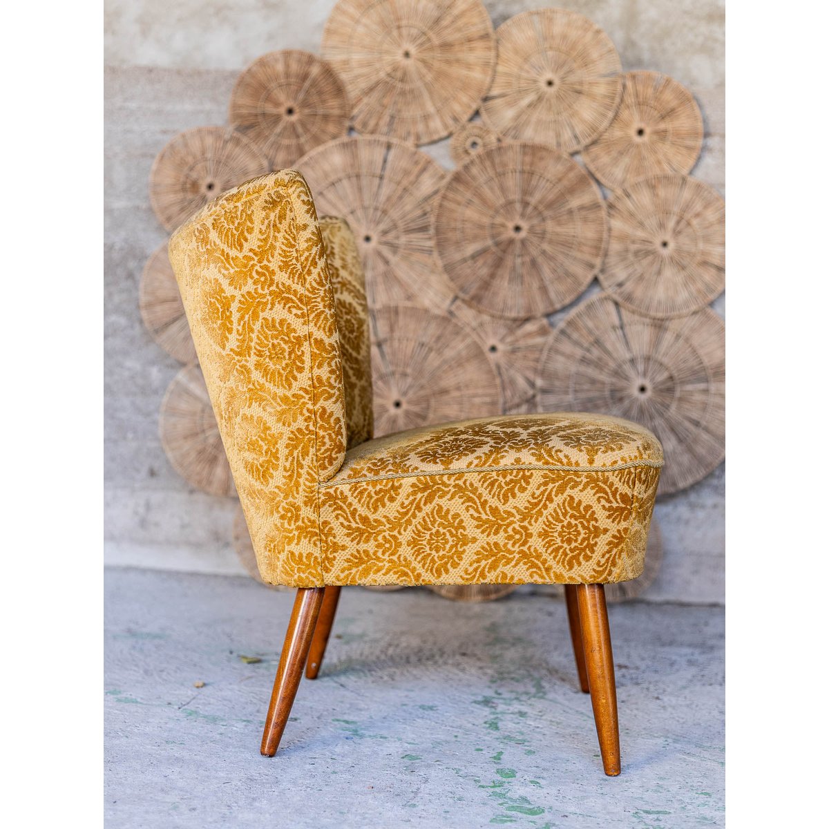 Paire de fauteuils jaune moutarde Jakob N°1385 - Bon état jaune, DEBONGOUT