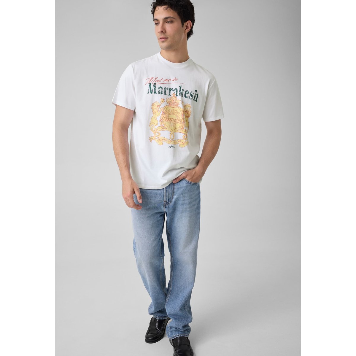 T-Shirt Imprimé blanc, GUESS