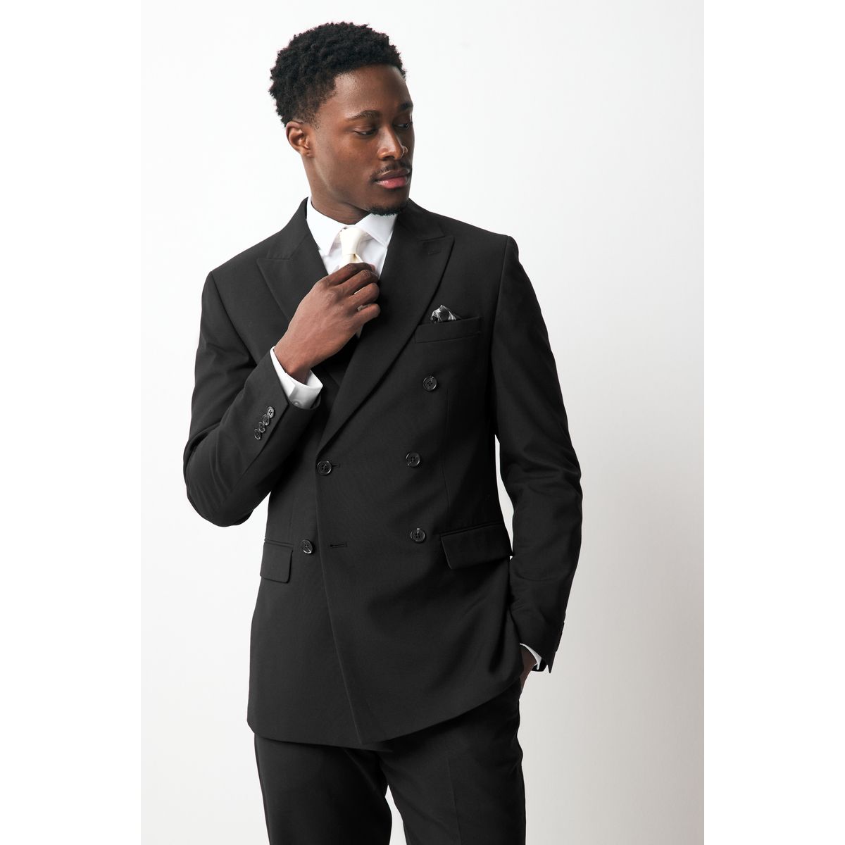 Veste de costume à deux boutons noir, NEXT