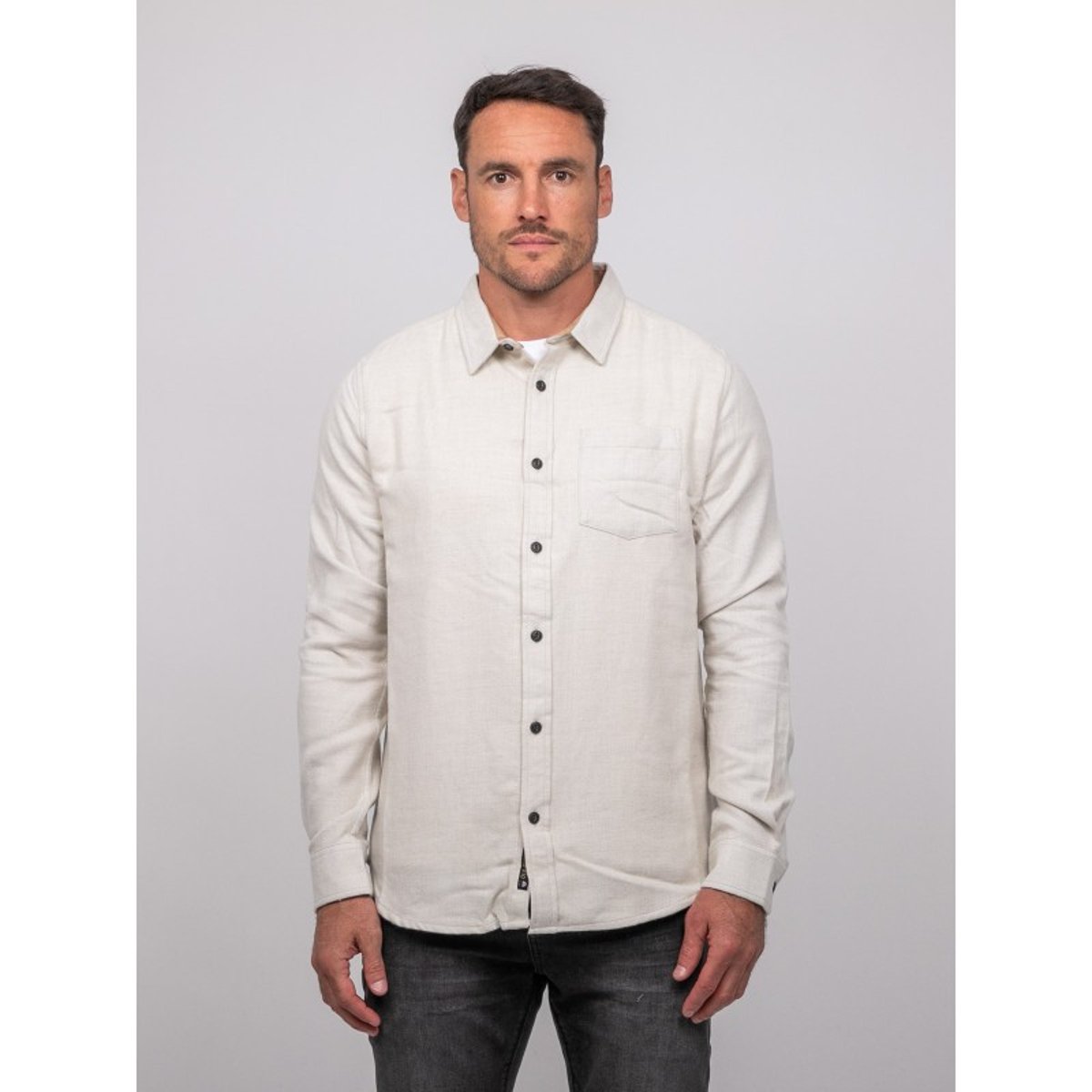 Chemise Manches Longues Coton Tiwatch ecru, RITCHIE