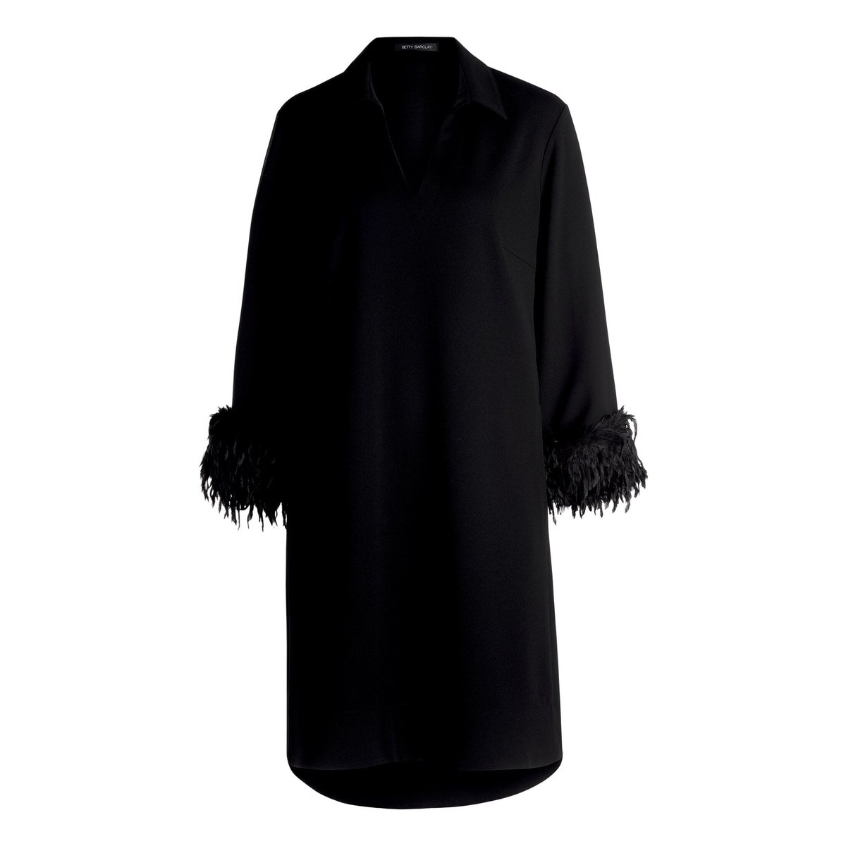 Robe-chemisier à patte de boutonnage noir, BETTY BARCLAY
