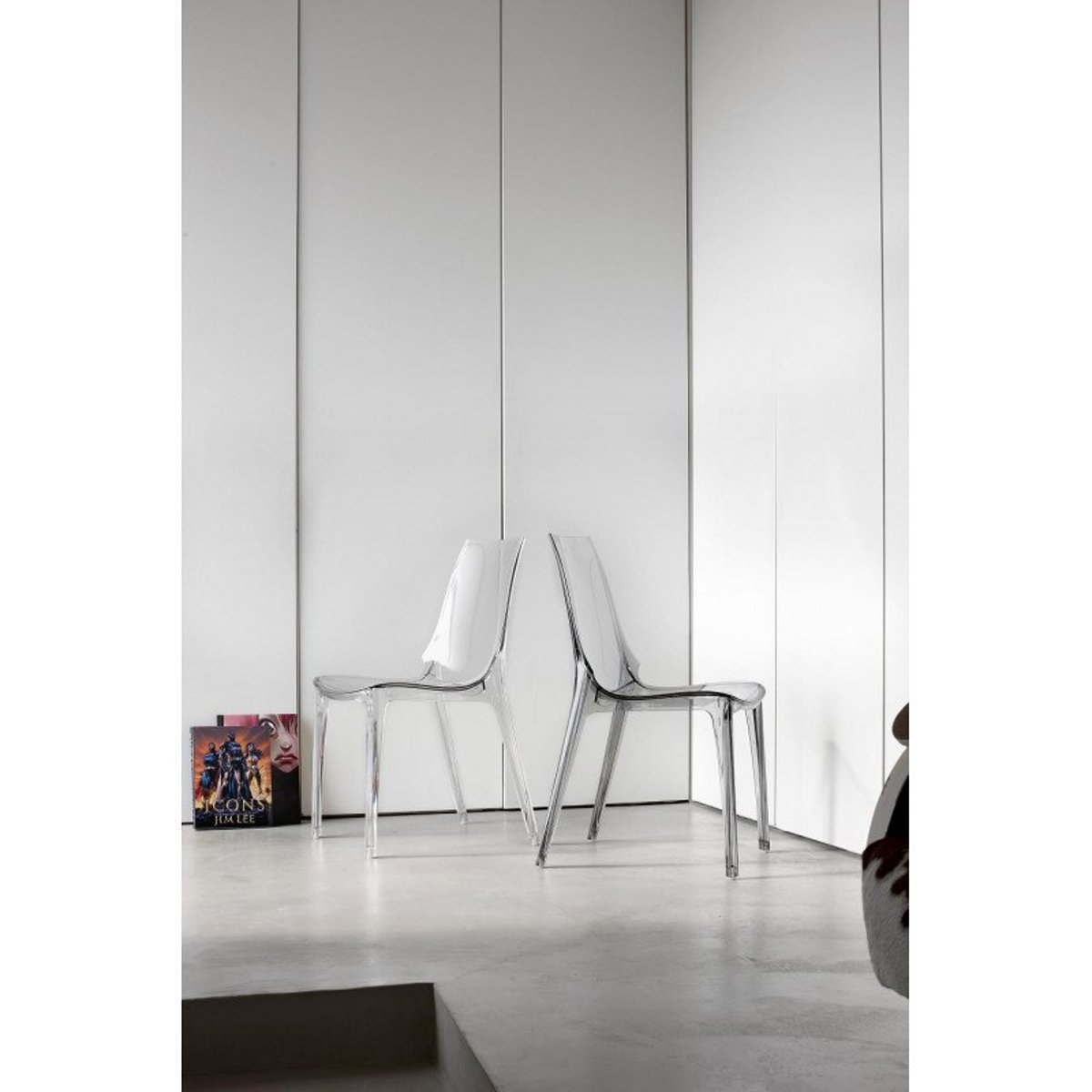 Chaise design empilable, VANITY blanc, SCAB DESIGN