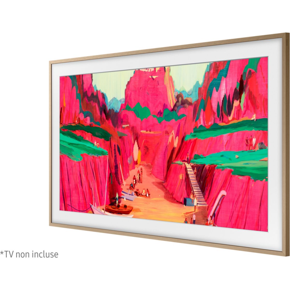 Cadre The Frame couleur Teck - Compatible TV The Frame 85'' couleur unique, SAMSUNG