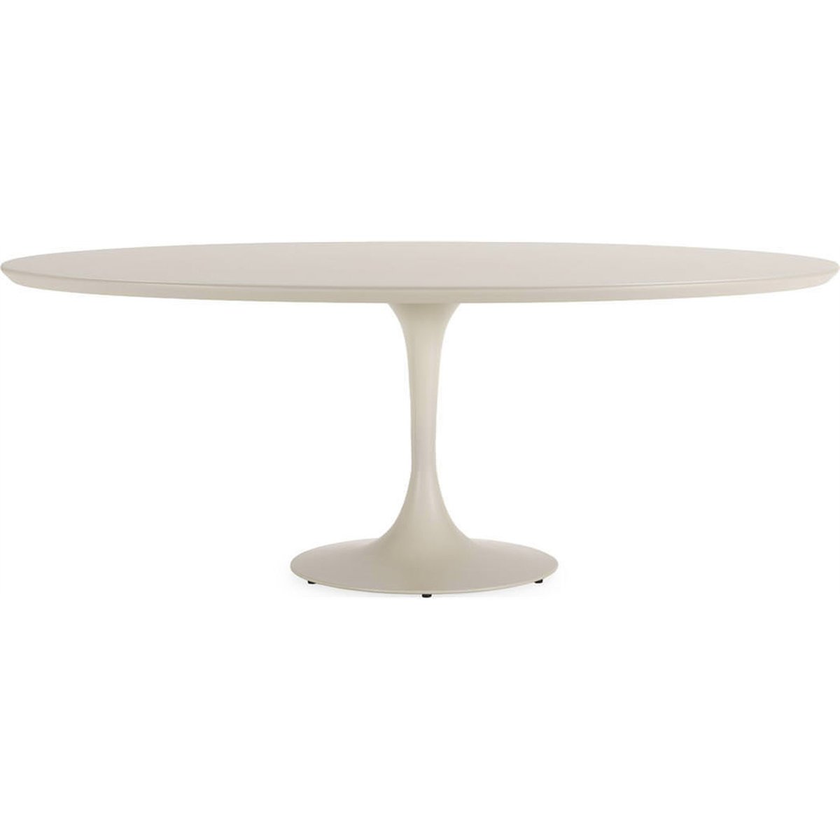 Table à manger ovale piètement central taupe, RECOLLECTION