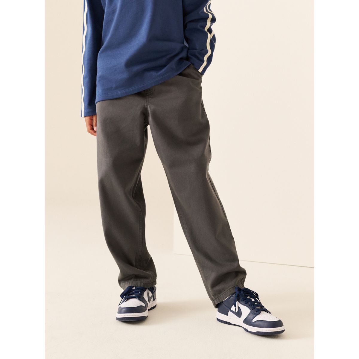 Pantalon bouffant fuselé à enfiler gris anthracite, NEXT