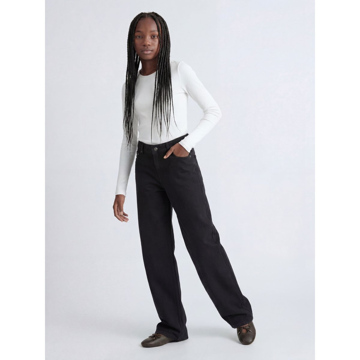 Jeans À Coupe Tonneau black denim 1, JJXX