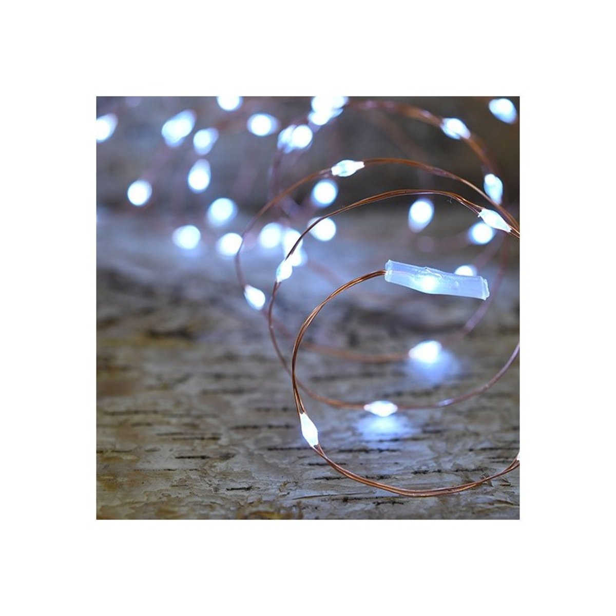 Guirlande Cuivré Microled 7.5m Blanc Pur Deco Animee Int. Ext cuivré, MILLUMINE