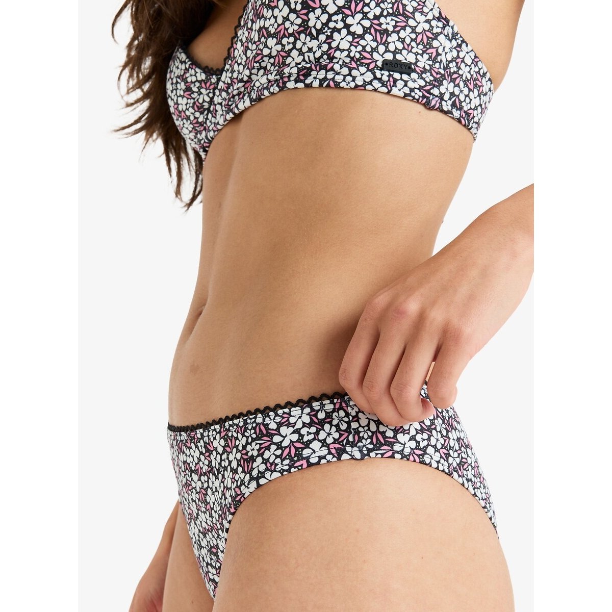 Bikini Bottoms Into The Sun print/charcoal background, ROXY