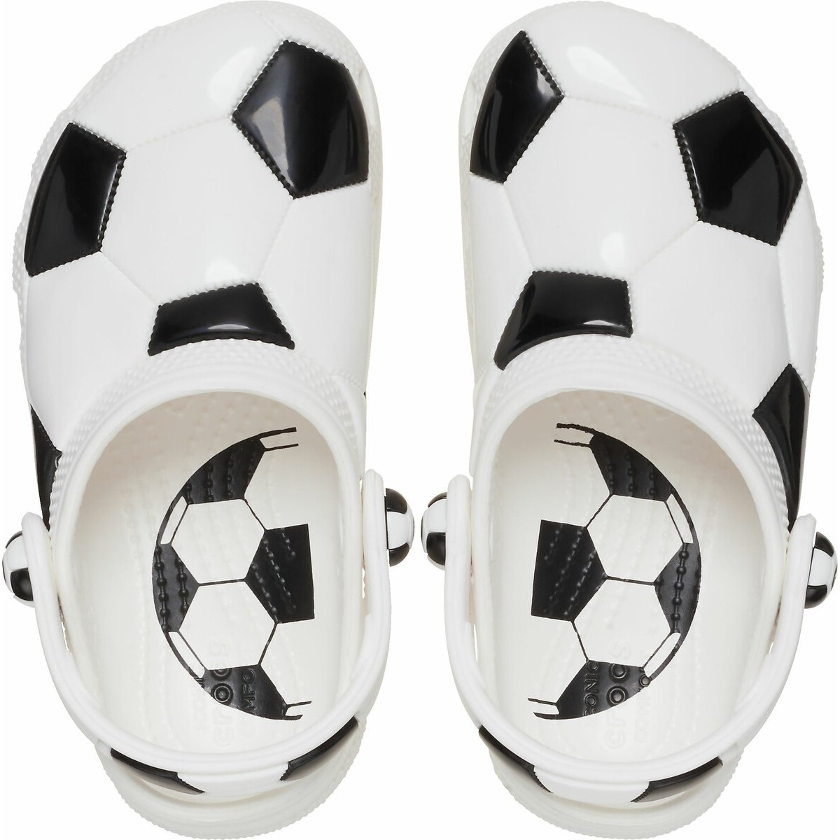 Sabots Classic Ballon de foot blanc/noir, CROCS