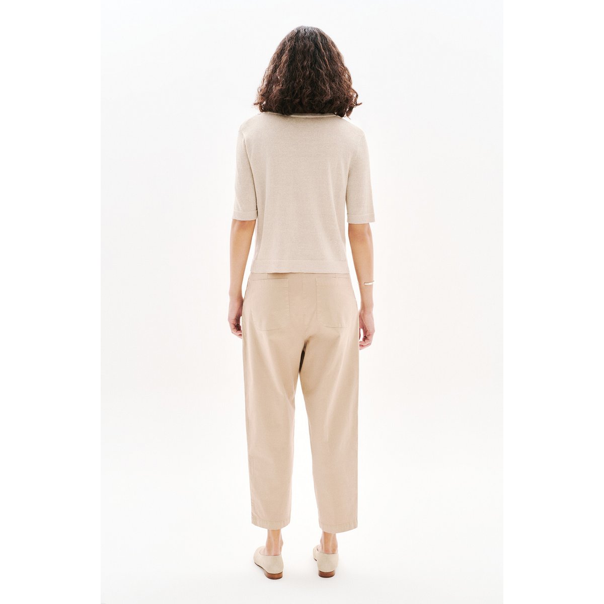 Pull droit en lin MILLY sable, CAROLL