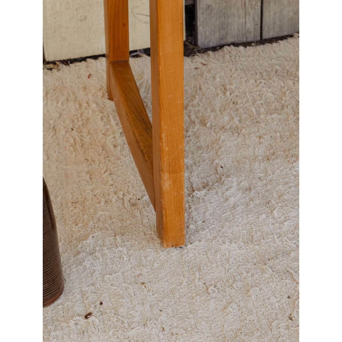 Lot de 4 chaises en bois et paille Claude N°1388 - Bon état bois clair, DEBONGOUT