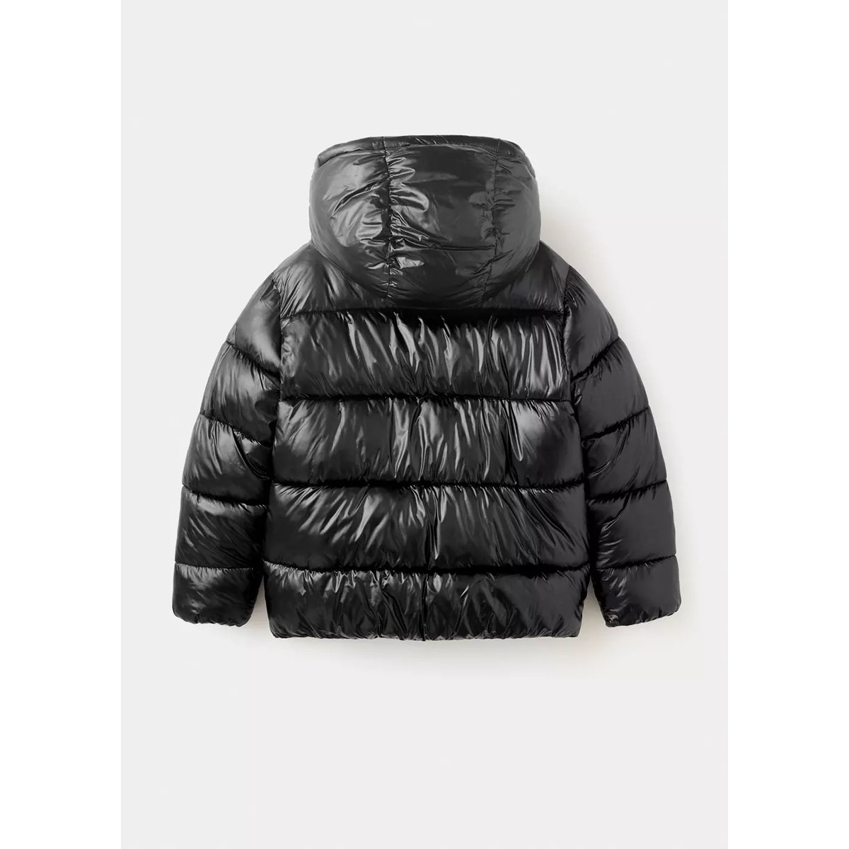 Anorak matelassé brillant noir, MANGO KIDS