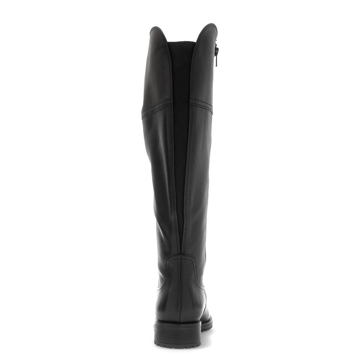Bottes en cuir lisse à talon décroché noir lisse, GABOR