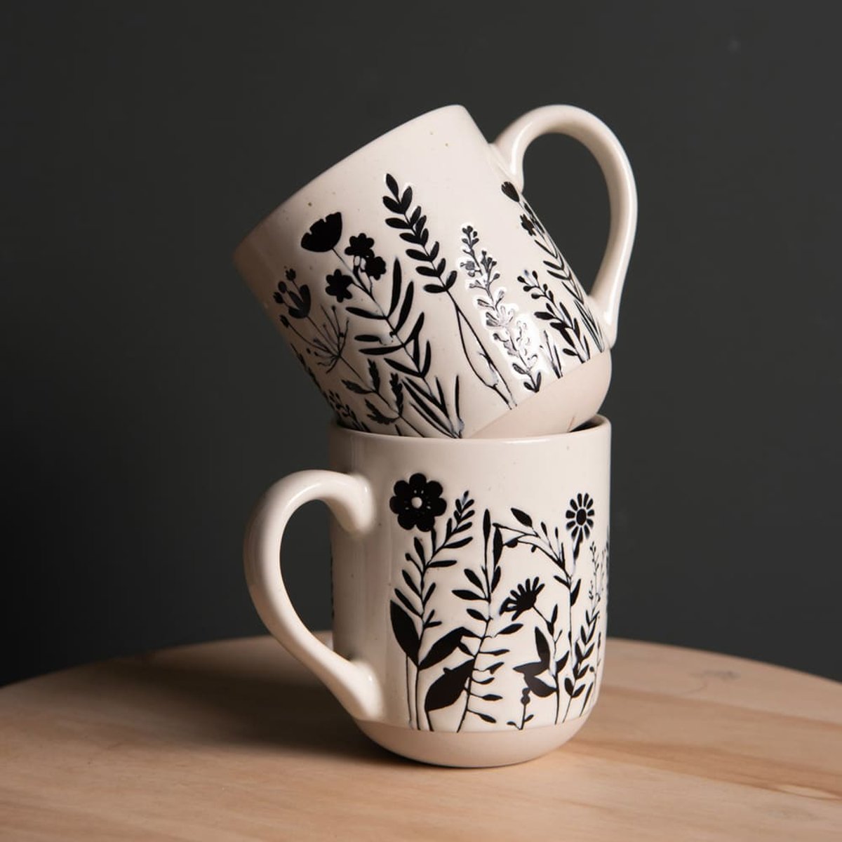 Coffret de 4 mugs Ikebana 45 cl - IKEBANA blanc, TABLE PASSION