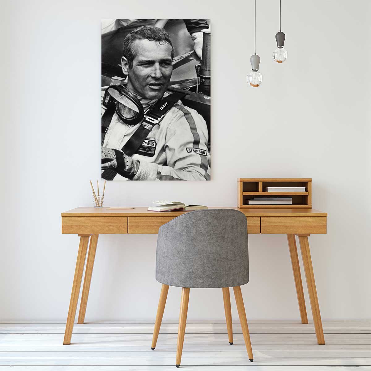 Photo célébrité Paul Newman Indianapolis tableau alu dibond, HEXOA