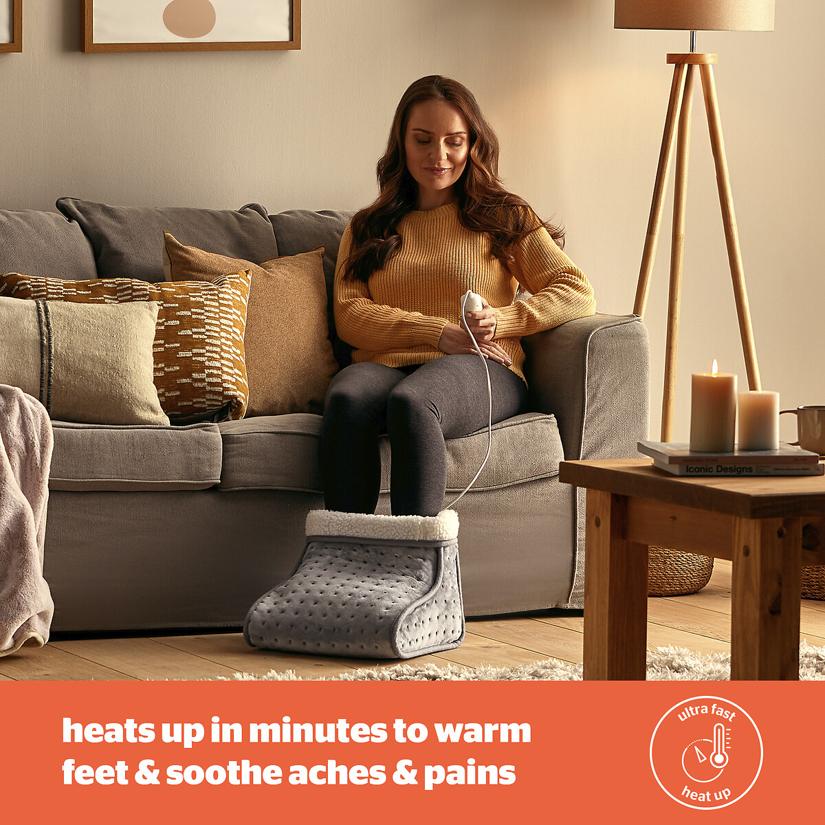 Comfort Control Cosy Foot Warmer grey, SILENTNIGHT