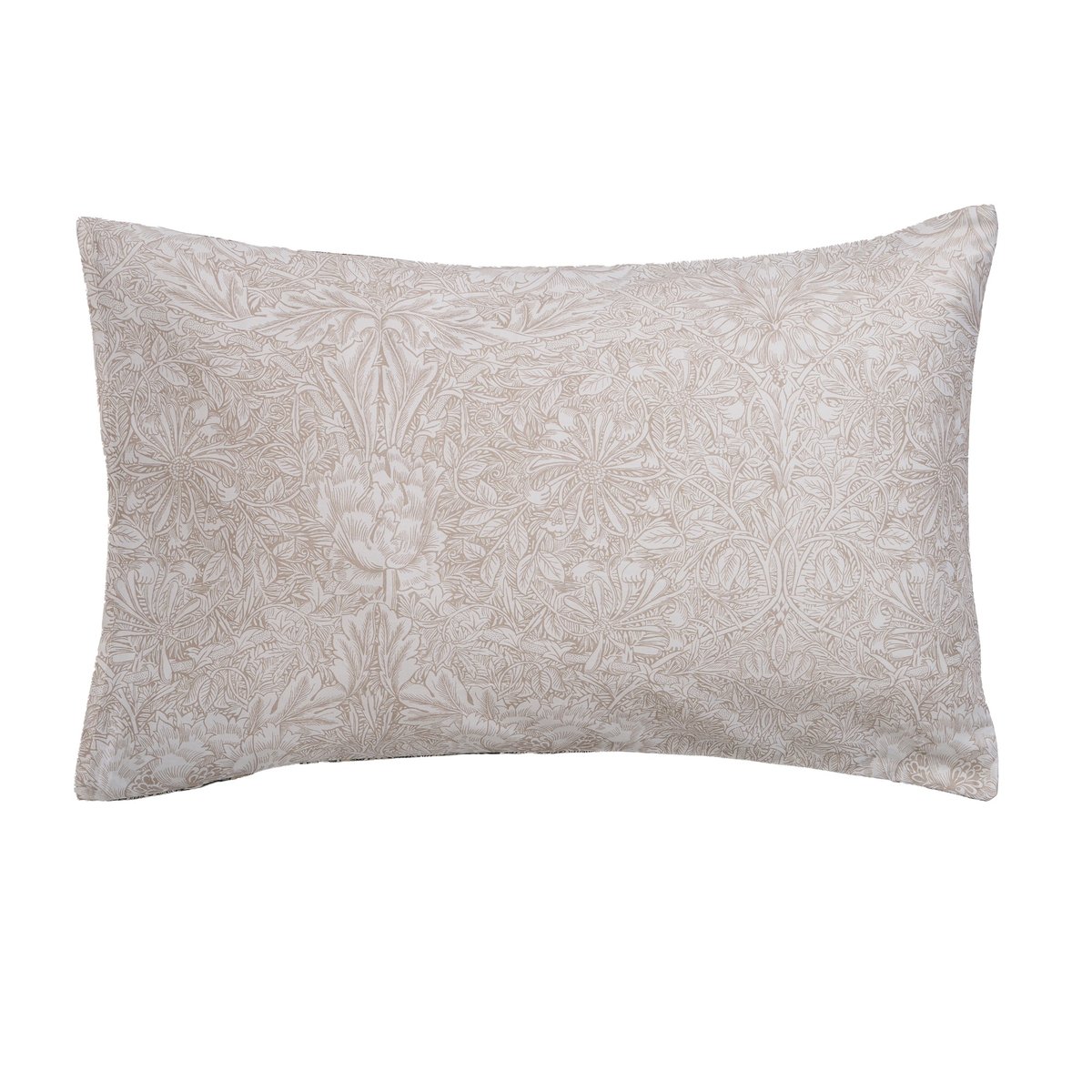 Parure de lit, housse de couette fleurie  + 2 taies pour lit en 140 Chèvrefeuille et tulipes vert, beige, WILLIAM MORRIS AT HOME