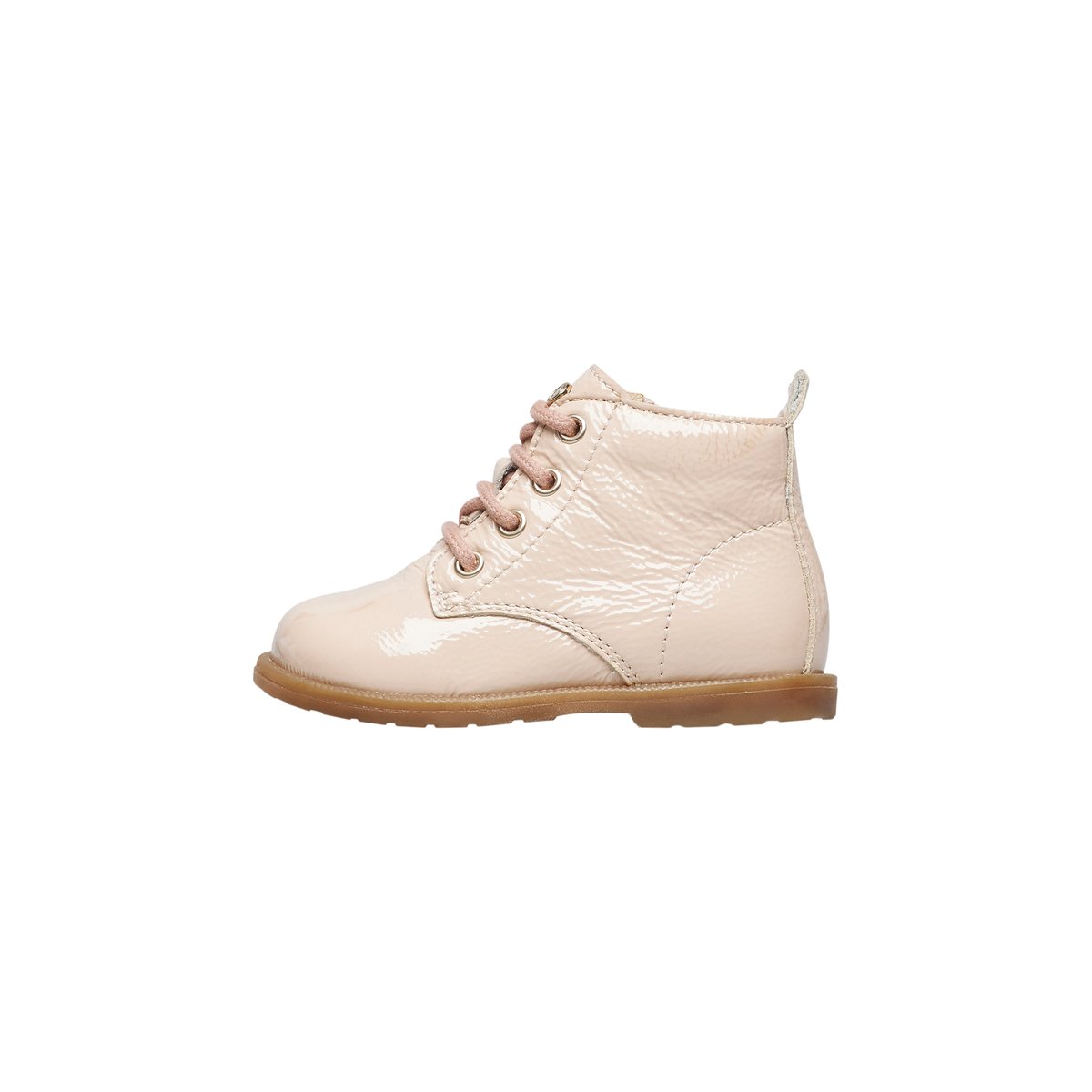 Bottines vernies à lacets et fermeture éclair ROBIN NEW rose poudré-, FALCOTTO