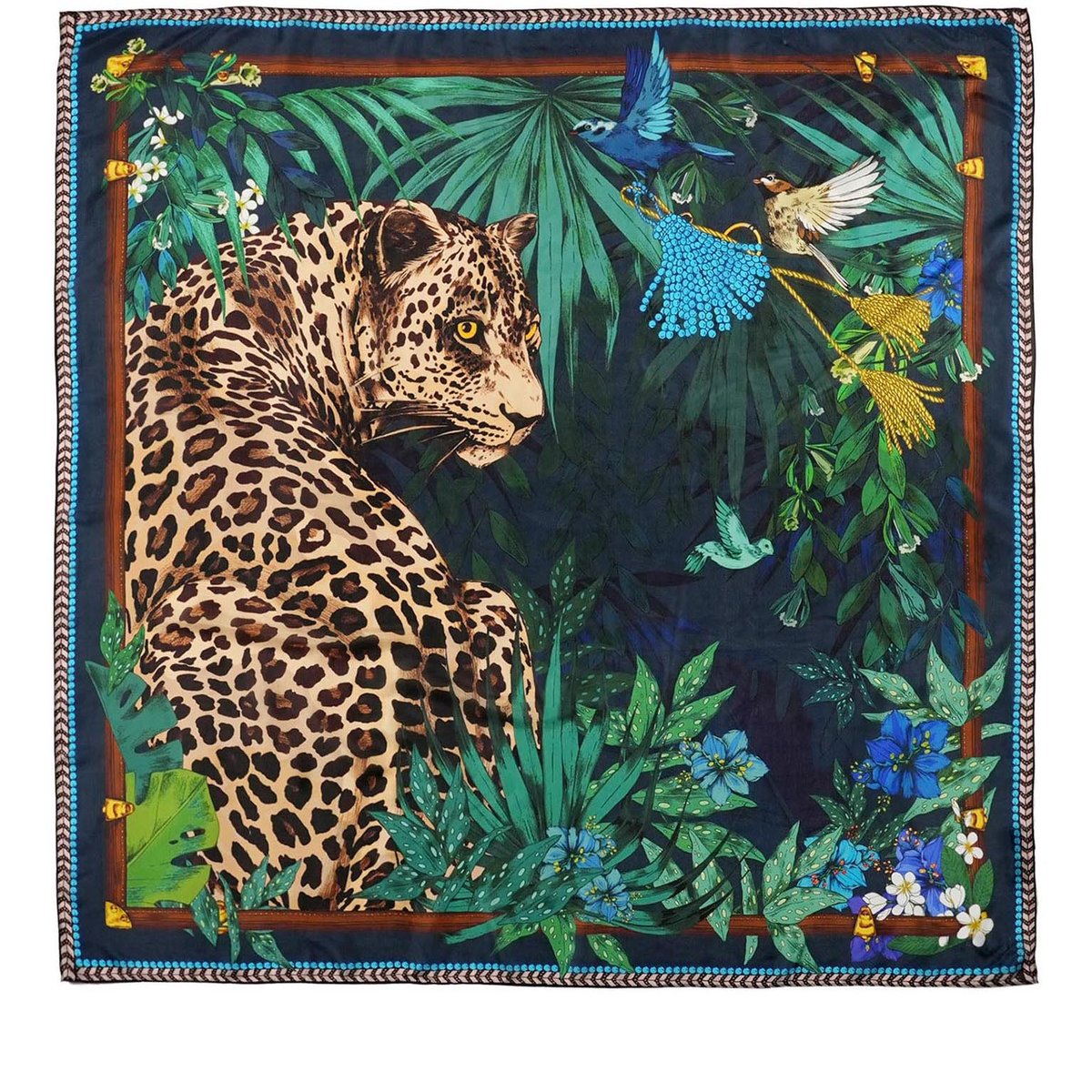 Foulard à motifs PANTHERE bleu, WILD