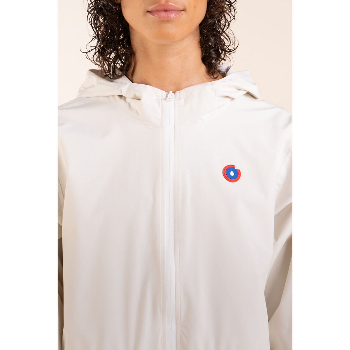 Coupe-vent zippé mi-long AMELOT ecru, FLOTTE