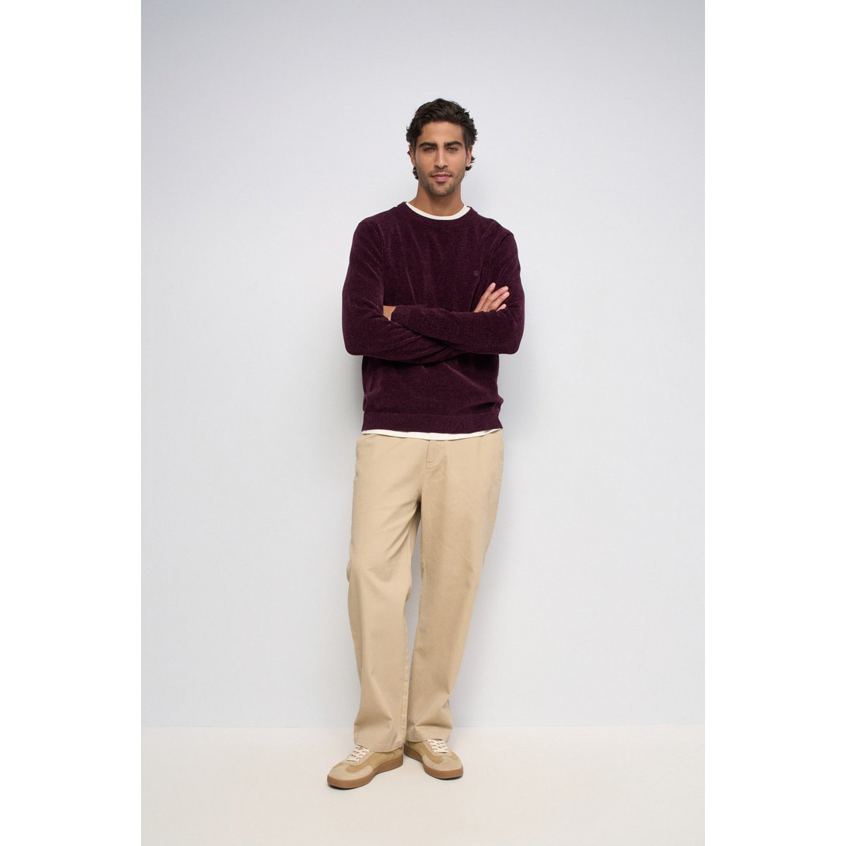 PULL EFFET VELOURS bleu foncé, SALSA JEANS