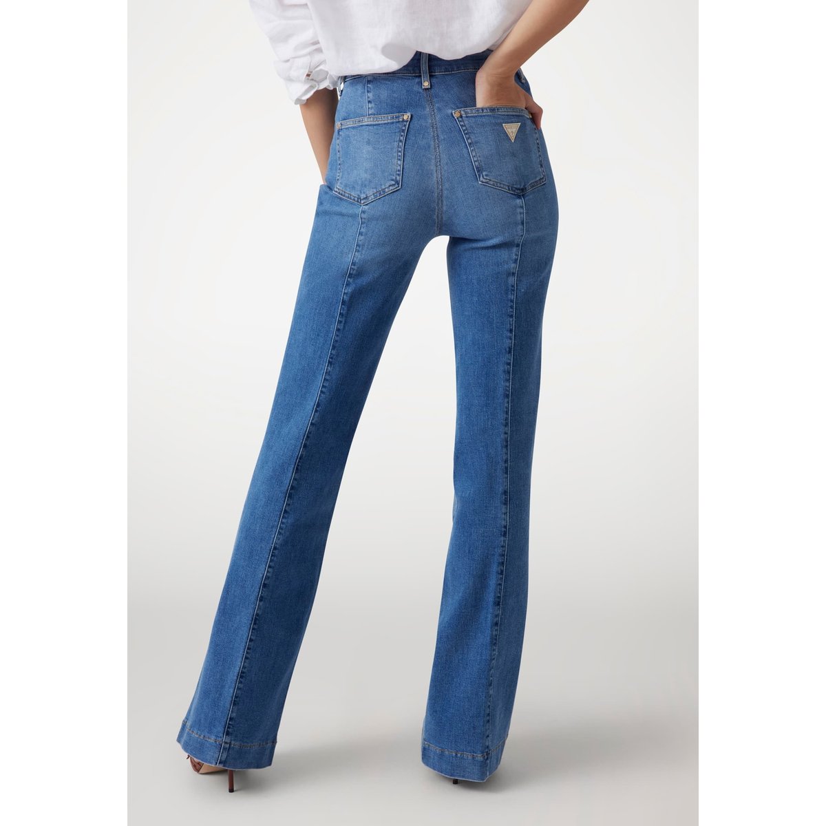 Jeans Chino New Faye bleu, GUESS