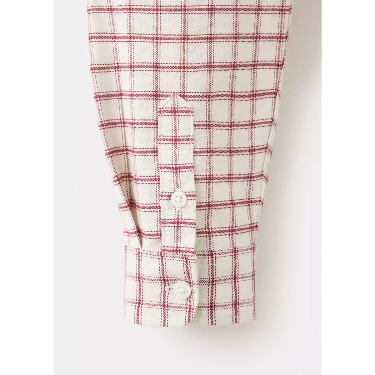 Chemise à carreaux en coton écru, MANGO KIDS