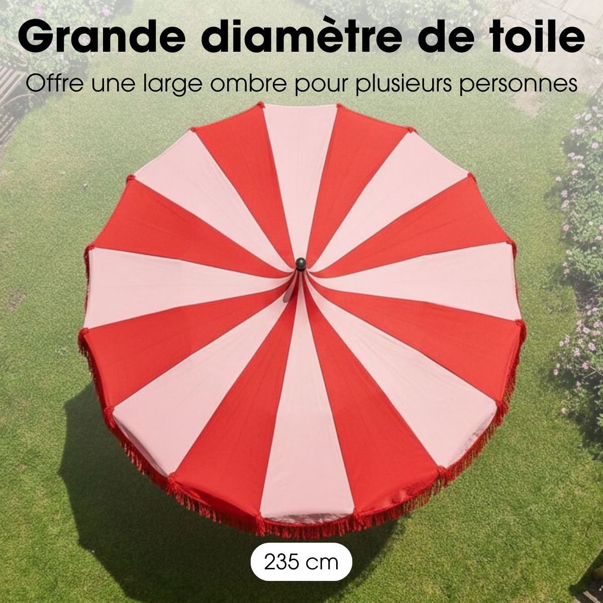 Parasol KIM rouge, MICA DECORATIONS