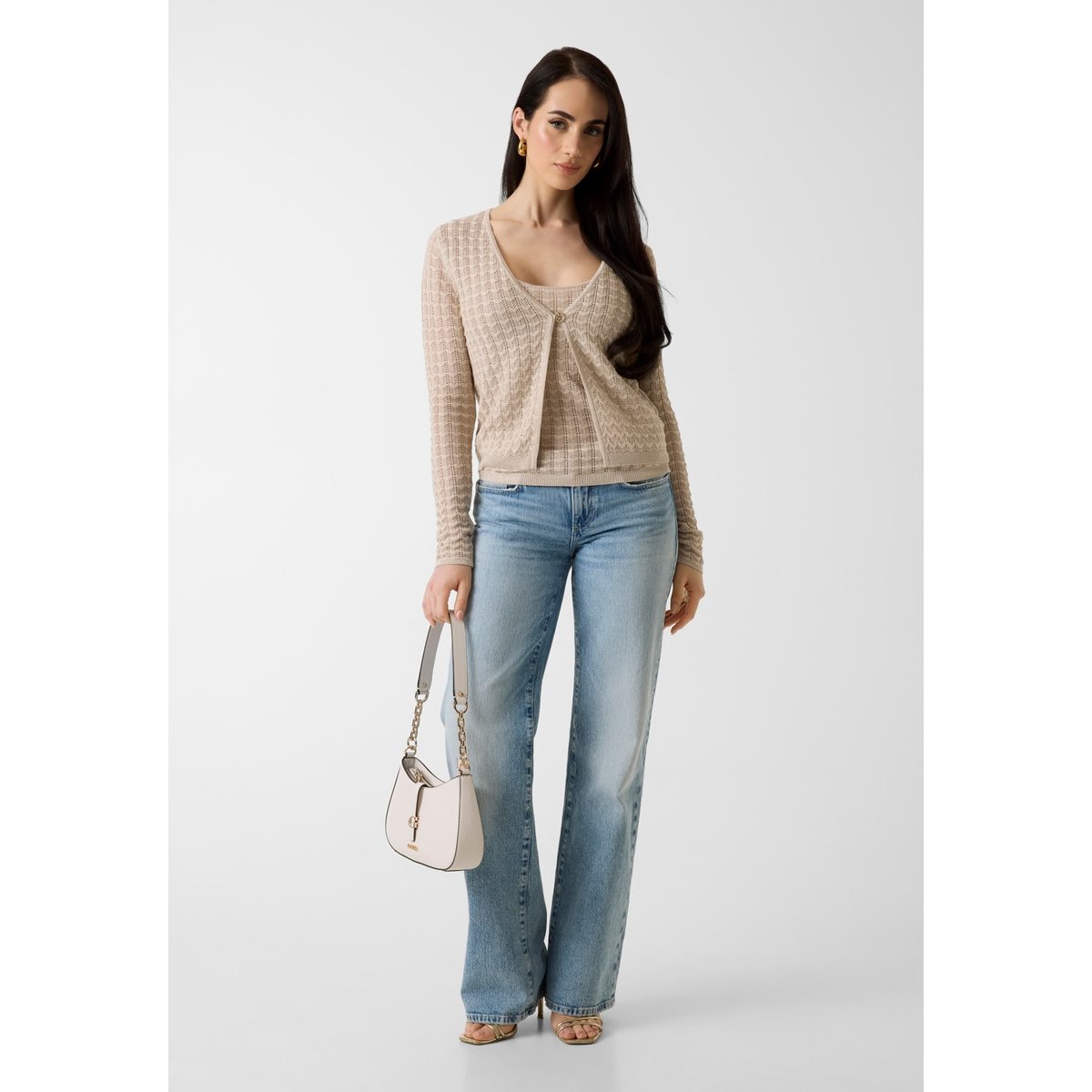 Débardeur En Maille beige, GUESS