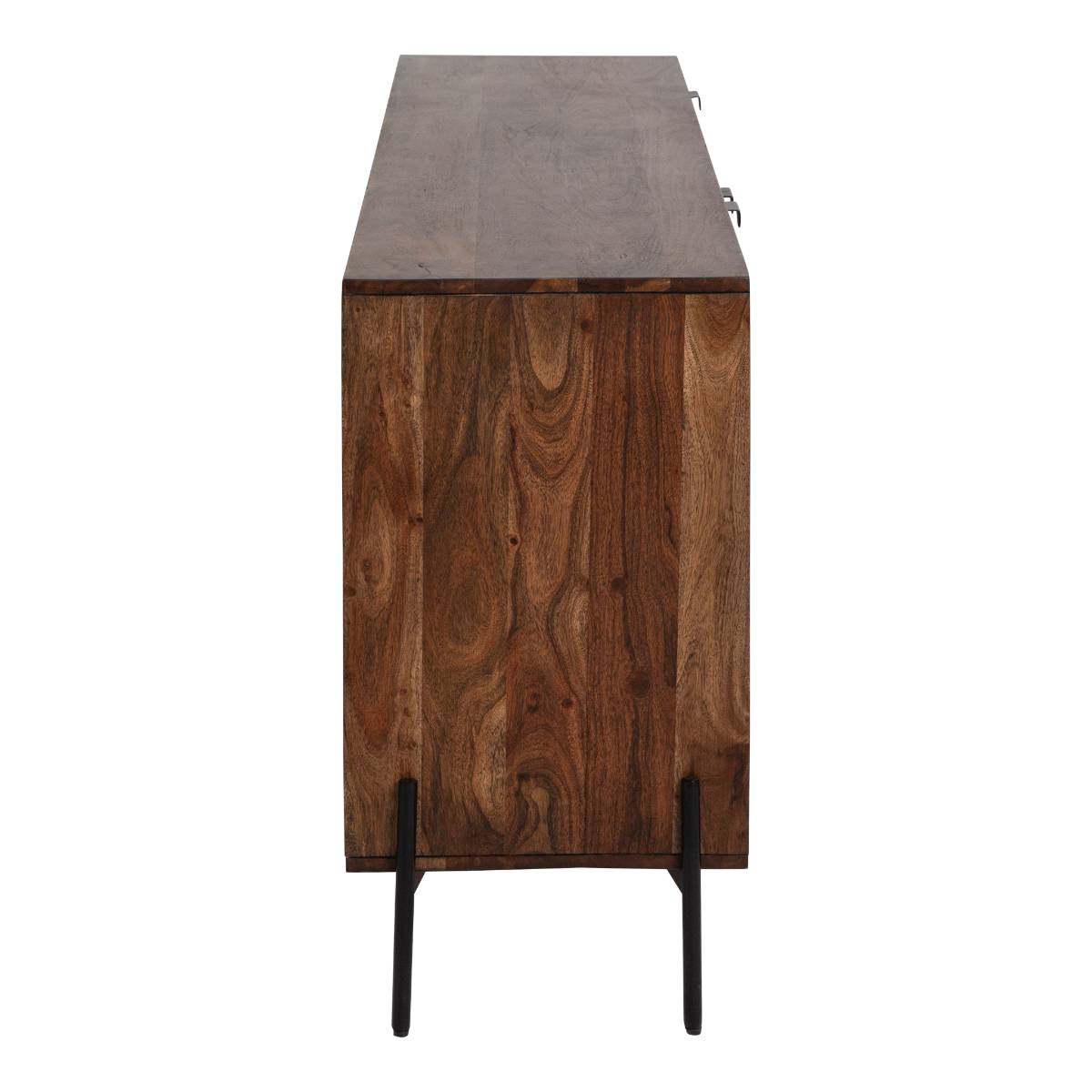 Buffet en bois d'acacia et métal ELVIRA bois foncé, MADE IN MEUBLES