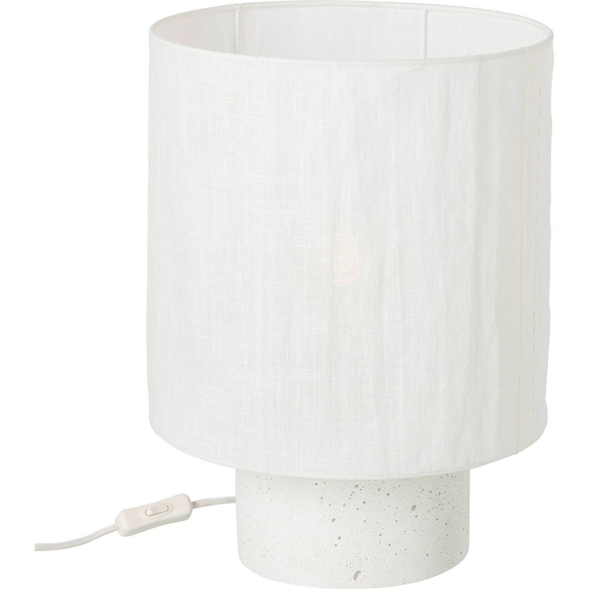Lampe de table en ciment blanc, RECOLLECTION