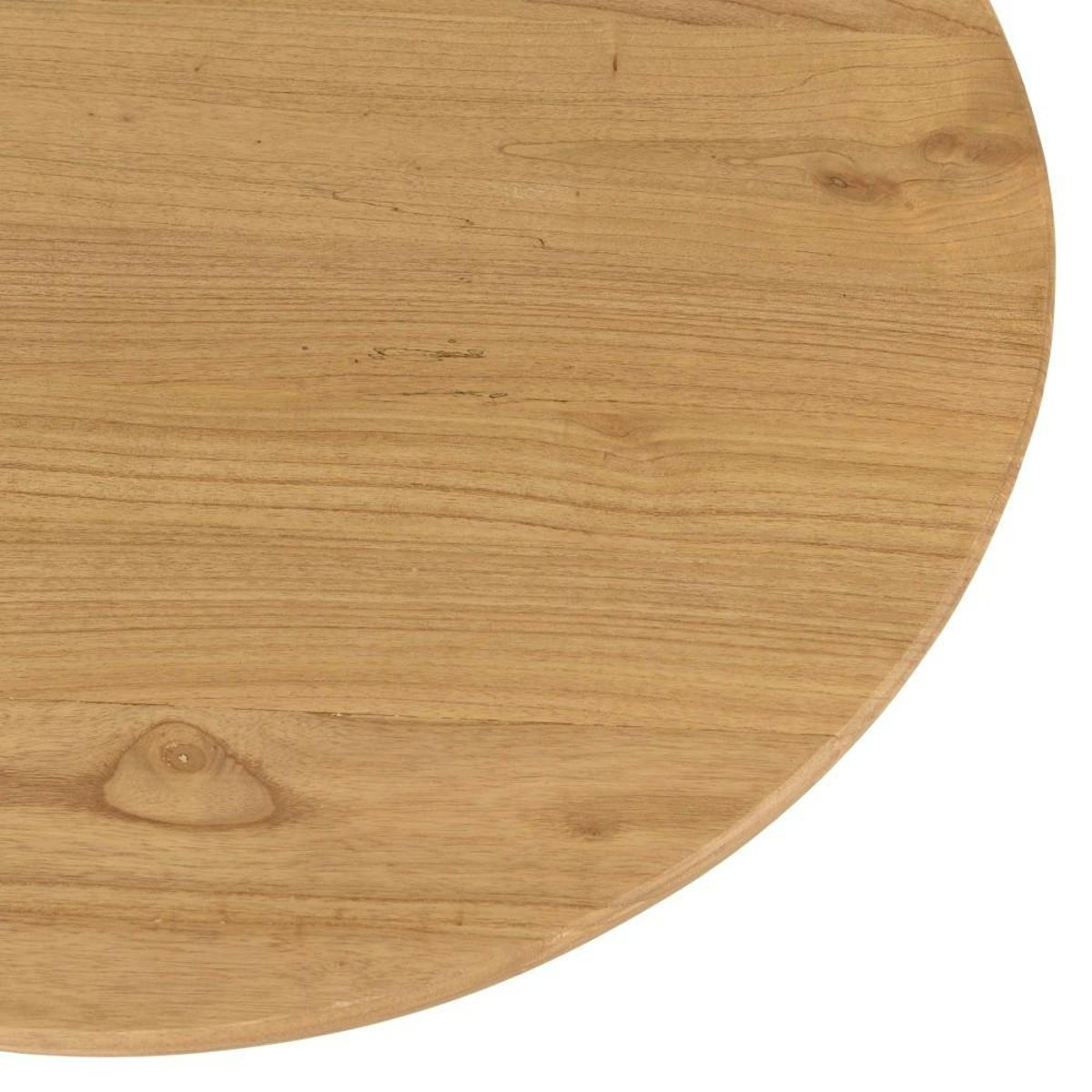 Table basse ronde 90cm en bois de mindi TIVARO bois naturel, PIER IMPORT
