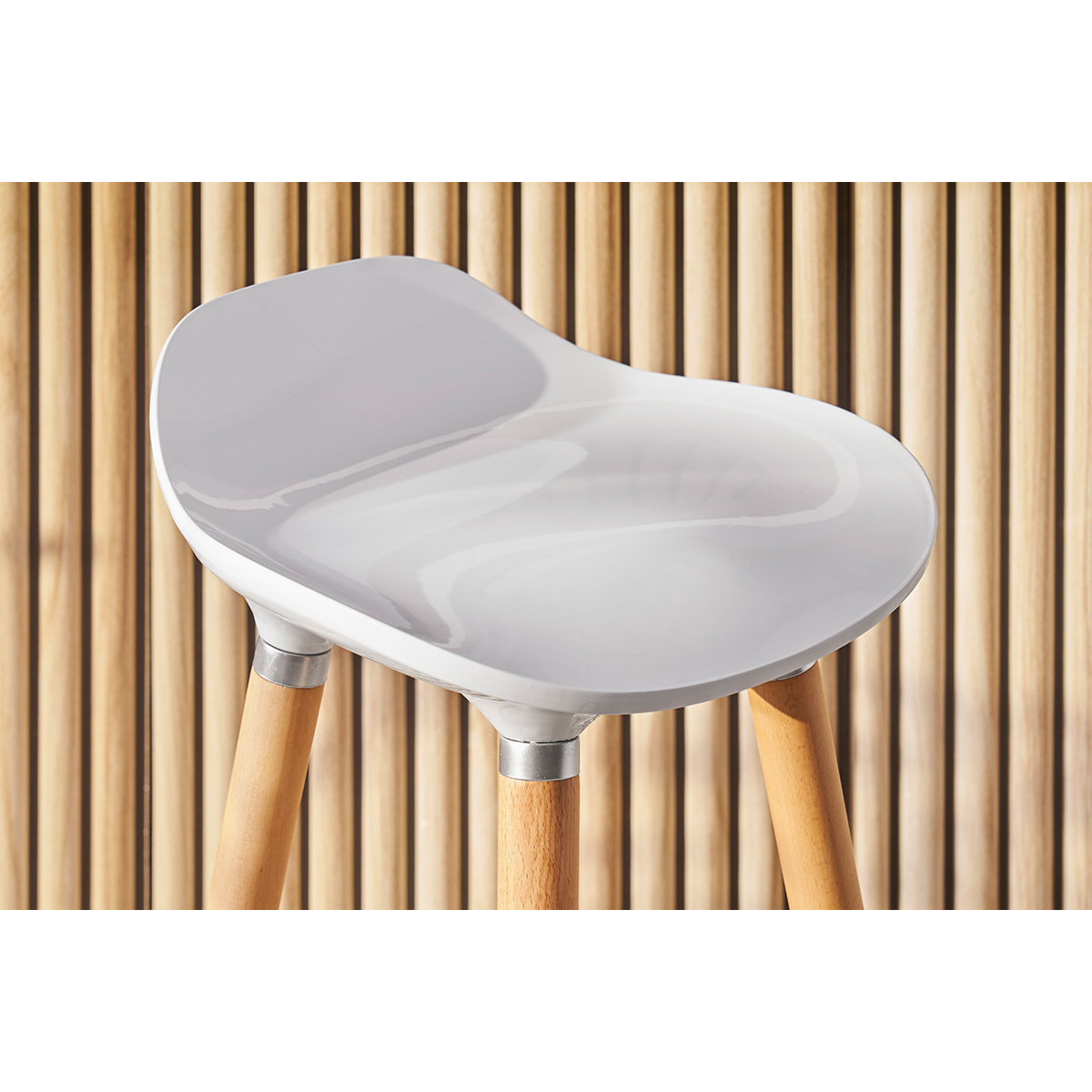 Tabourets de bar scandinaves blancs (lot de 2) GILDA blanc, MILIBOO