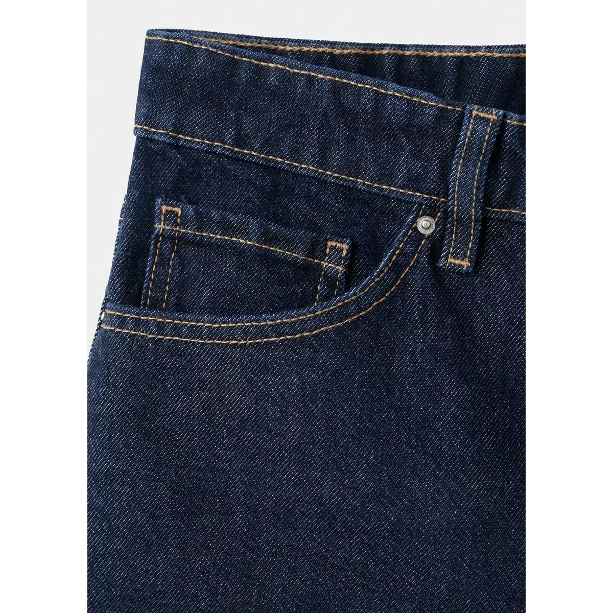 Short en jean droit bleu, MANGO