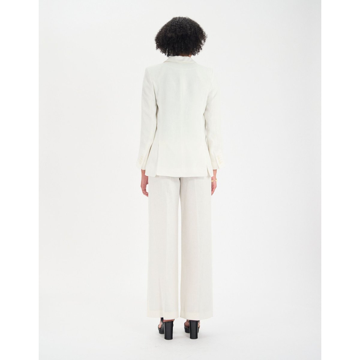 Veste Bruna en lin blanc white, INES DE LA FRESSANGE PARIS