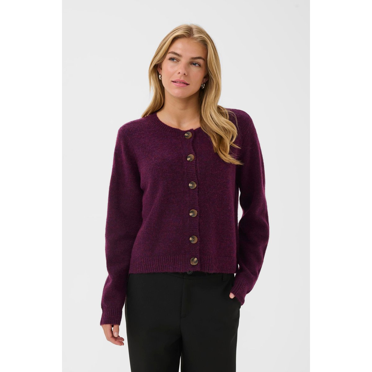 Cardigan à tricot violet winetasting melange, CULTURE