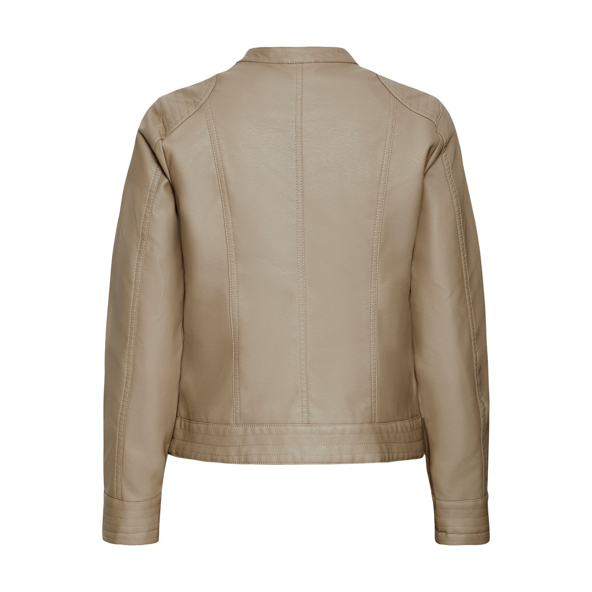 Blouson en imitation cuir, zippée, manches longues vert vetiver, B.YOUNG