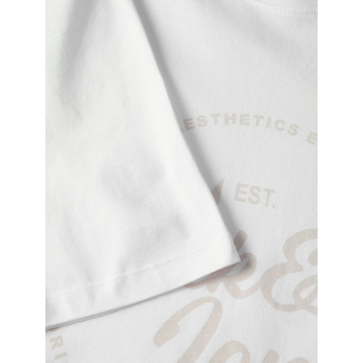 T-shirt manches courtes, col rond, Jordean blanc, JACK & JONES