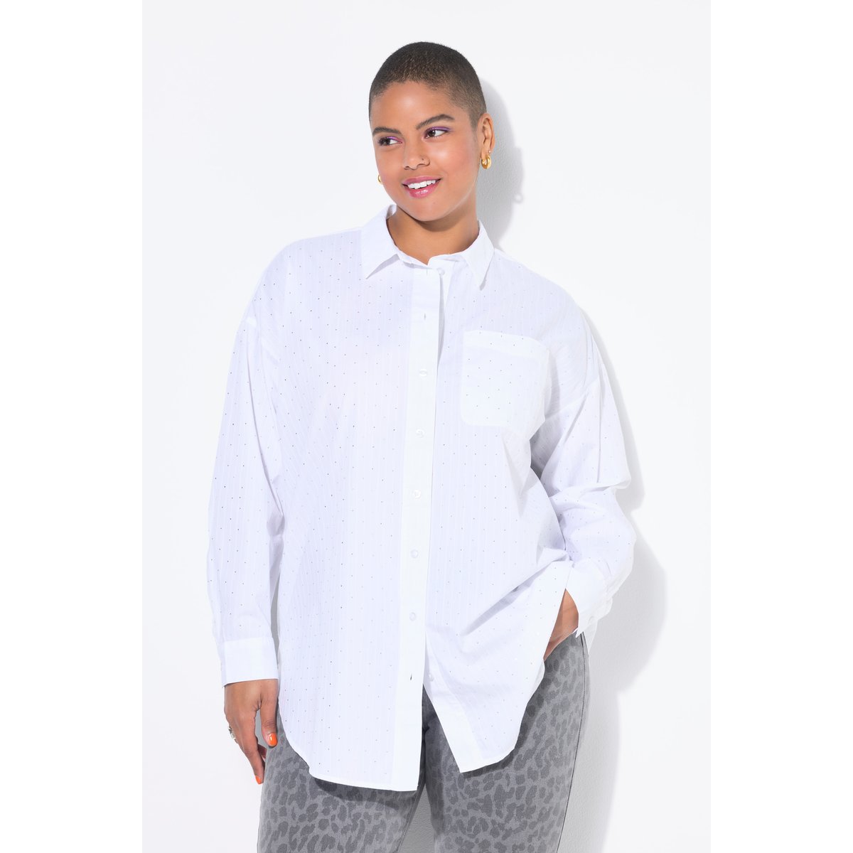 Chemisier oversize blanc cassé, STUDIO UNTOLD