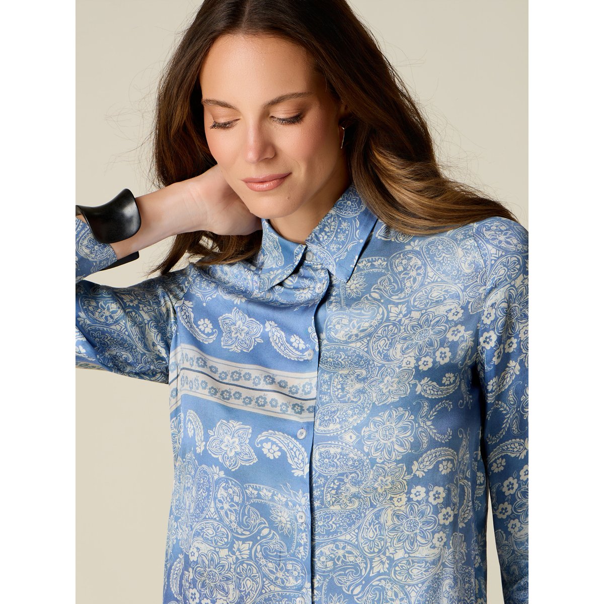 Chemise fantaisie light - blue, OLTRE