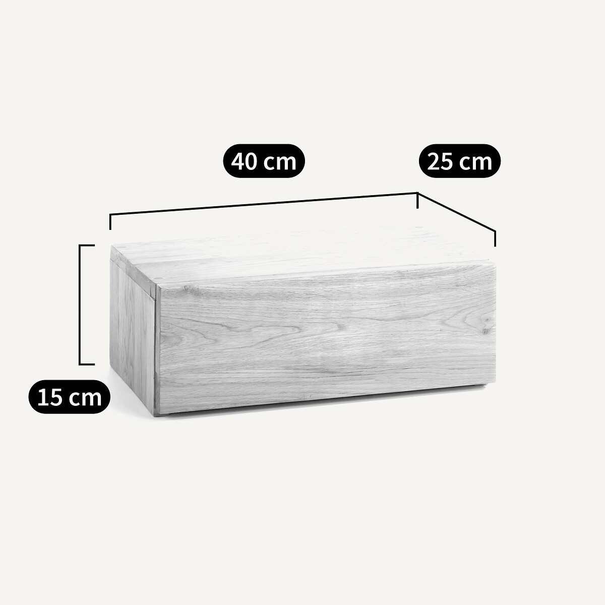 Paul Solid Oak 1-Drawer Floating Bedside Table natural, AM.PM