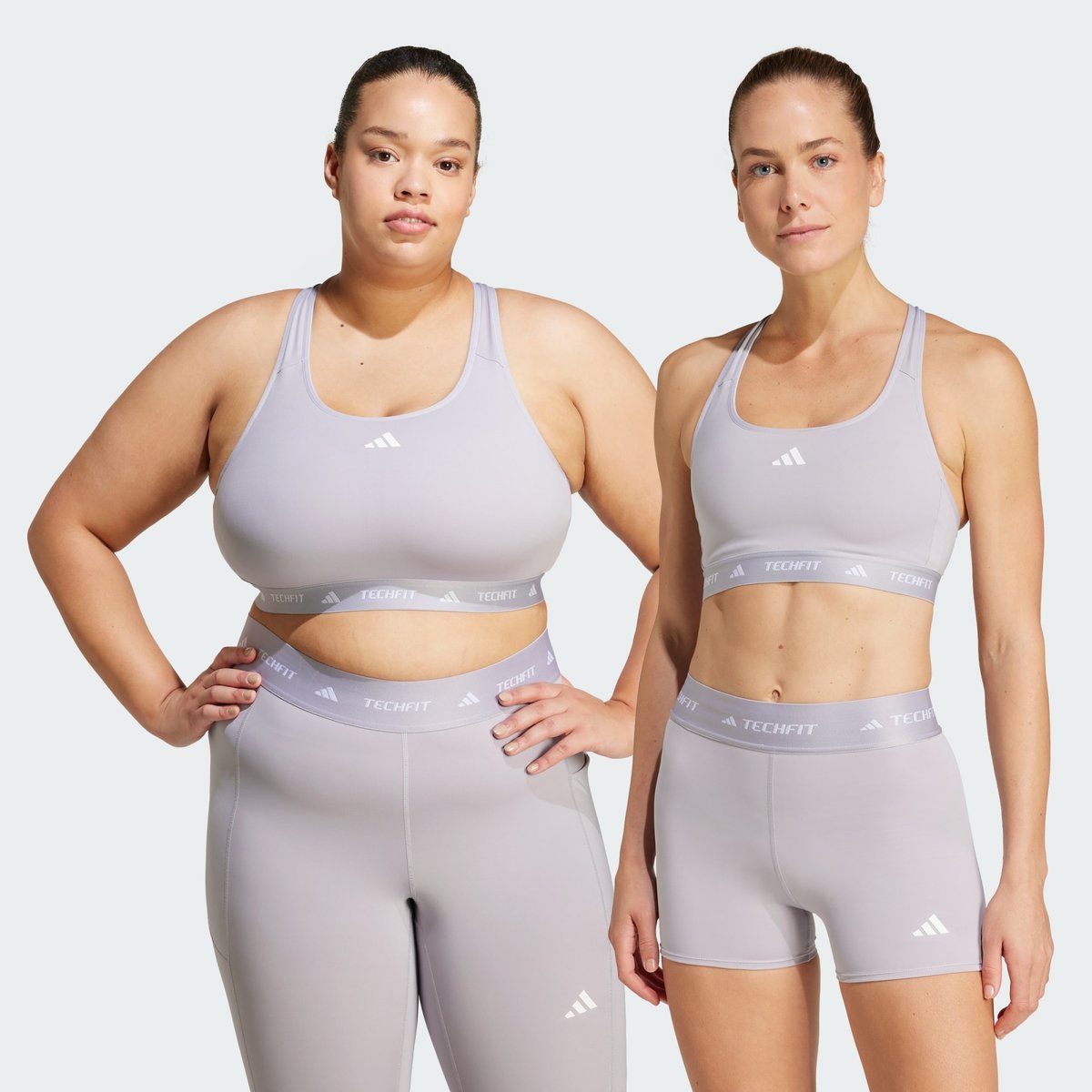 Brassière Techfit Maintien moyen glory grey, adidas Performance