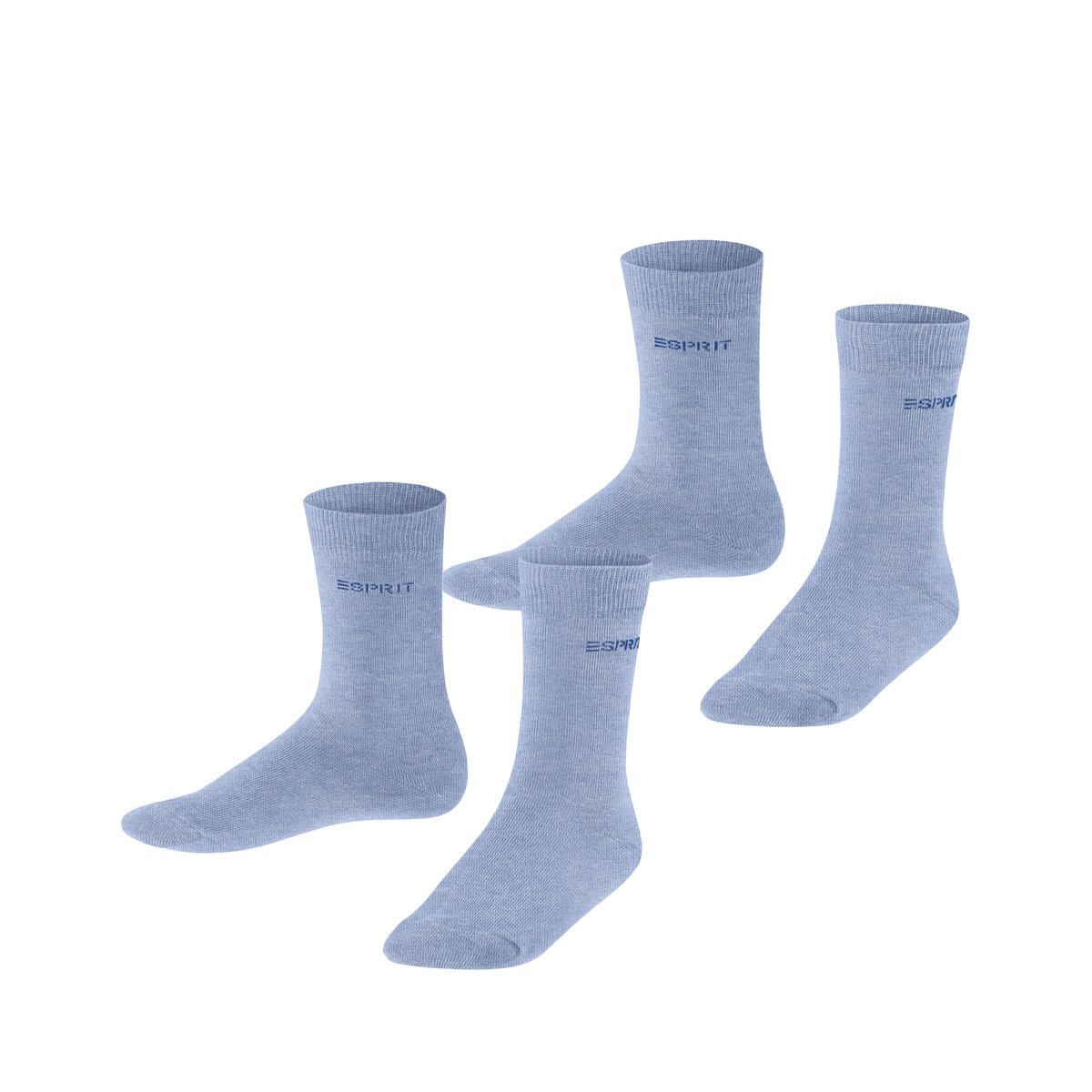 Chaussettes Foot Logo 2-Pack Opaque jeans mel. (6458), ESPRIT