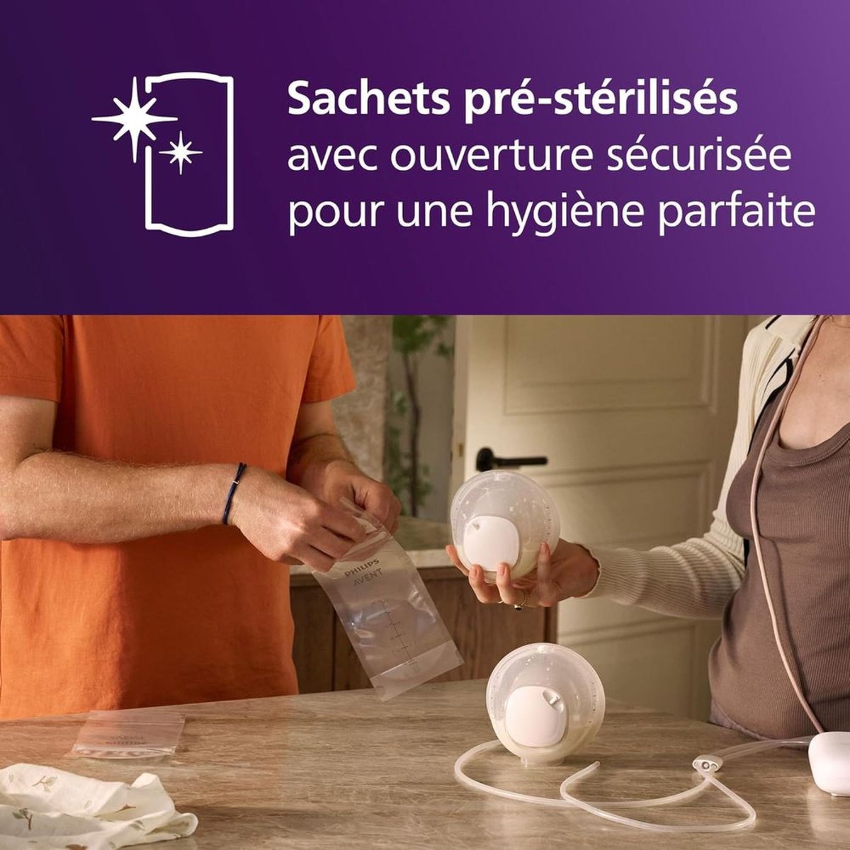 Lot de sachets de conservation blanc, PHILIPS AVENT