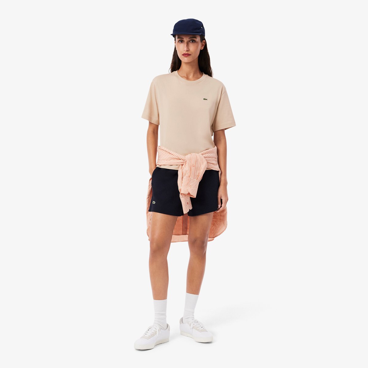T-shirt relaxed fit coton doux beige-x6f, LACOSTE