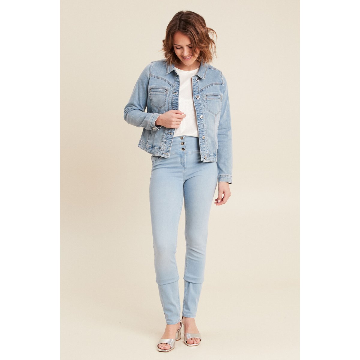 Blouson en jean denim baby bleu, BREAL