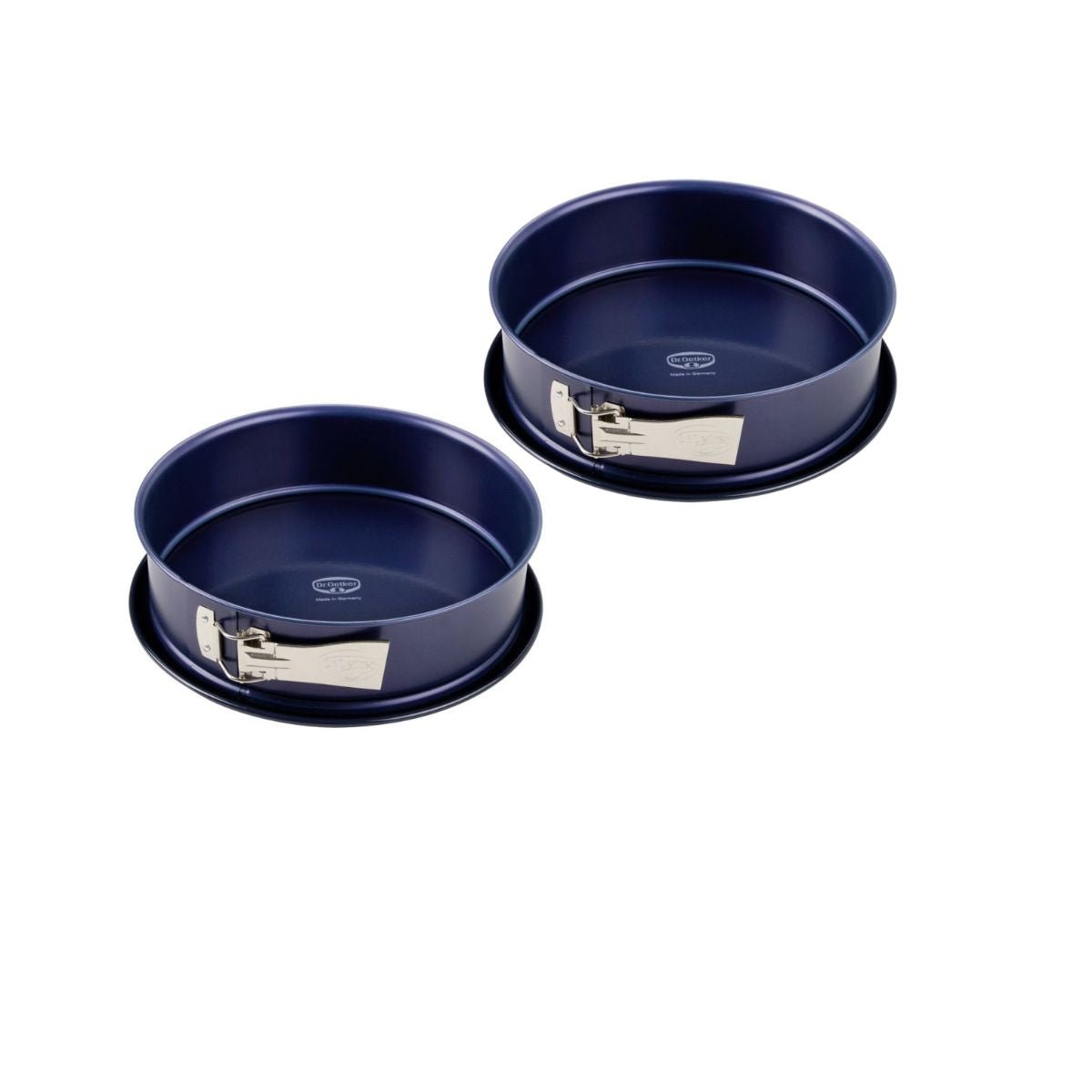 Lot de 2 moules à gâteaux 28/28 cm en acier BACK-LIEBE bleu, DR OETKER