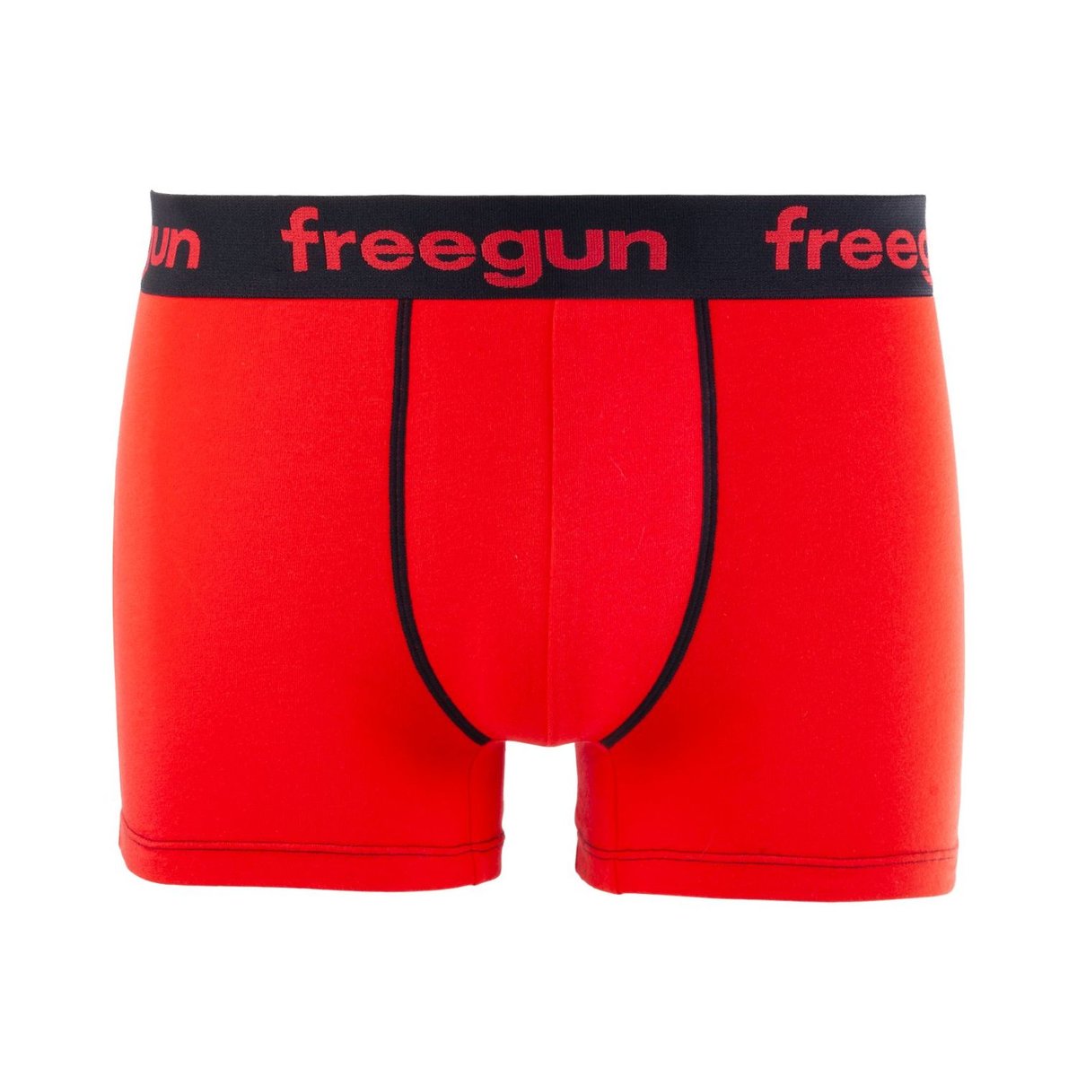 Lot De 6 Boxers Coton rouge/noir/bleu/gris, FREEGUN