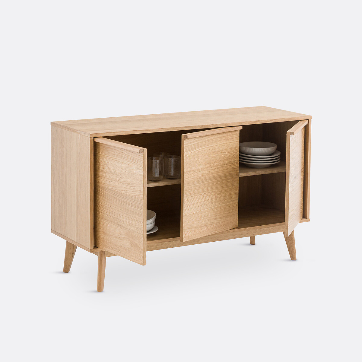 Buffet 3 portes plaqué chêne, Aram chêne, LA REDOUTE INTERIEURS